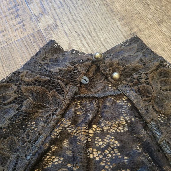 Hello Miss Lace Cut Out Olive Green Dress Size Small - Picture 7 of 9